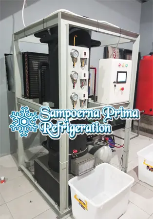 Mesin es tube kapasitas 1 Ton produksi Sampoerna Prima Refrigeration