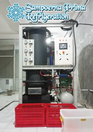 Mesin es tube kapasitas 2 Ton produksi Sampoerna Prima Refrigeration