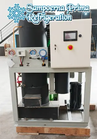 Mesin es tube kapasitas 300 kg produksi Sampoerna Prima Refrigeration