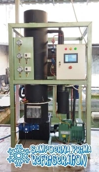 Mesin es tube kapasitas 500 kg produksi Sampoerna Prima Refrigeration